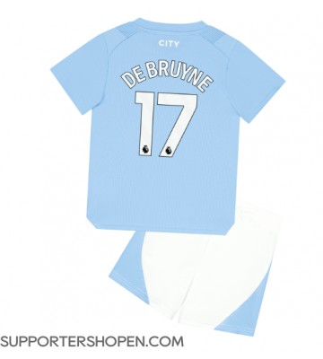 Manchester City Kevin De Bruyne #17 Hemmatröja Barn 2023-24 Kortärmad (+ korta byxor)